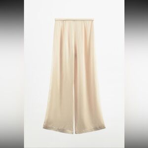 Satin Cream Women's Pants